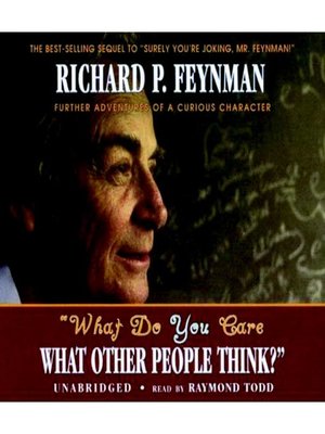 cover image of What Do You Care What Other People Think?